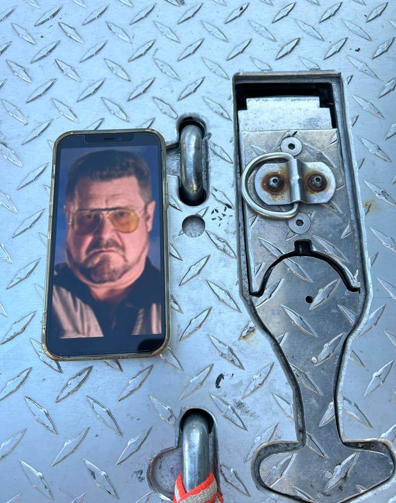 This is a tie down on a truck I was working on today. Amazing resemblance
