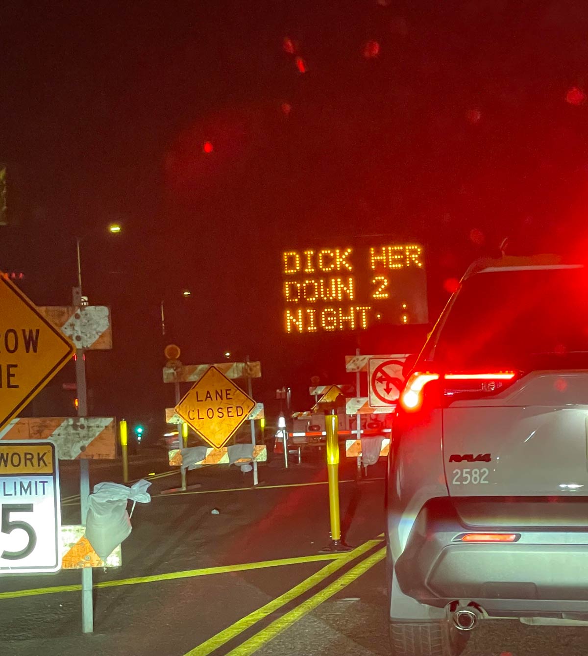 Road sign hacked