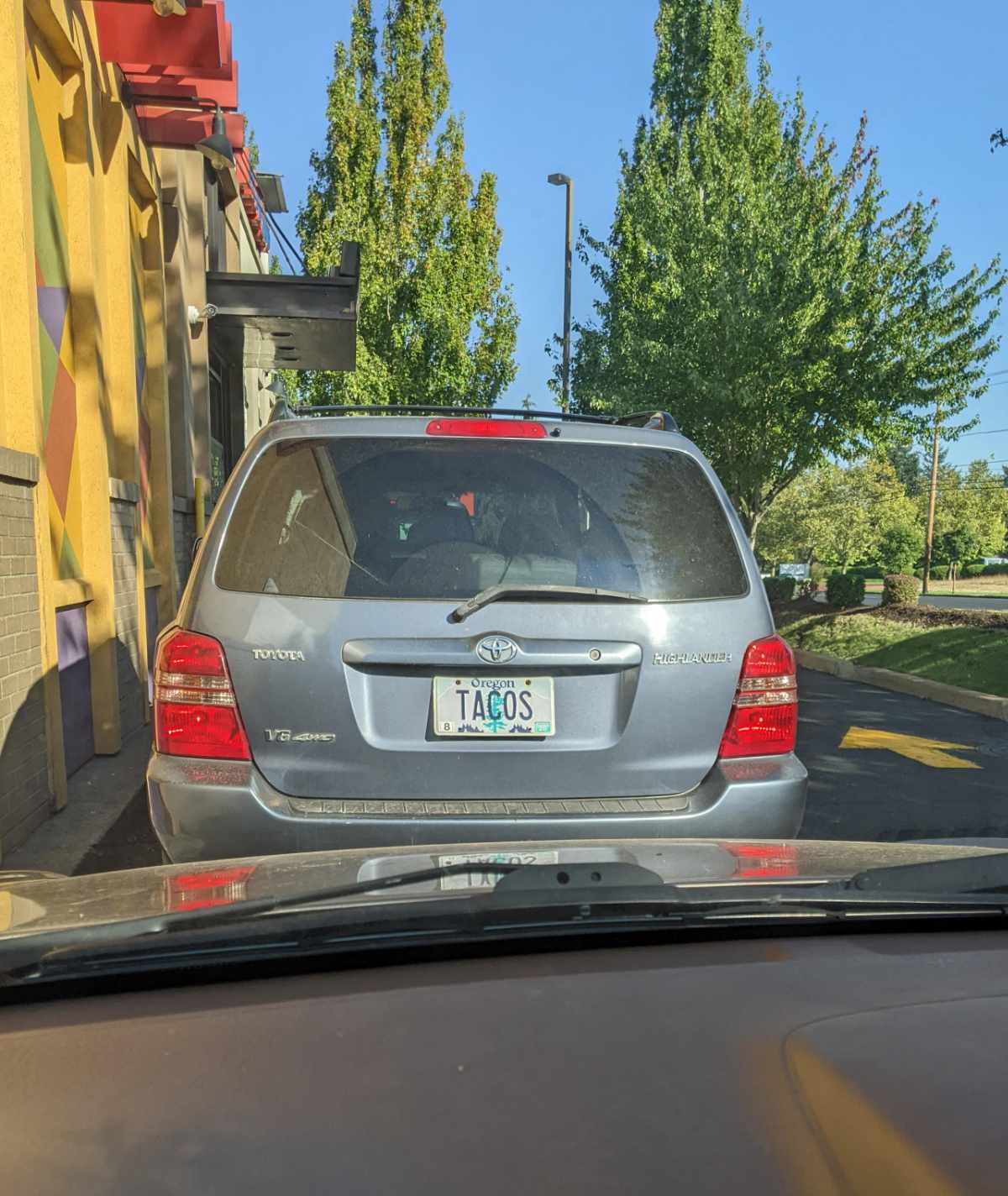 In the drive-thru at Taco Bell