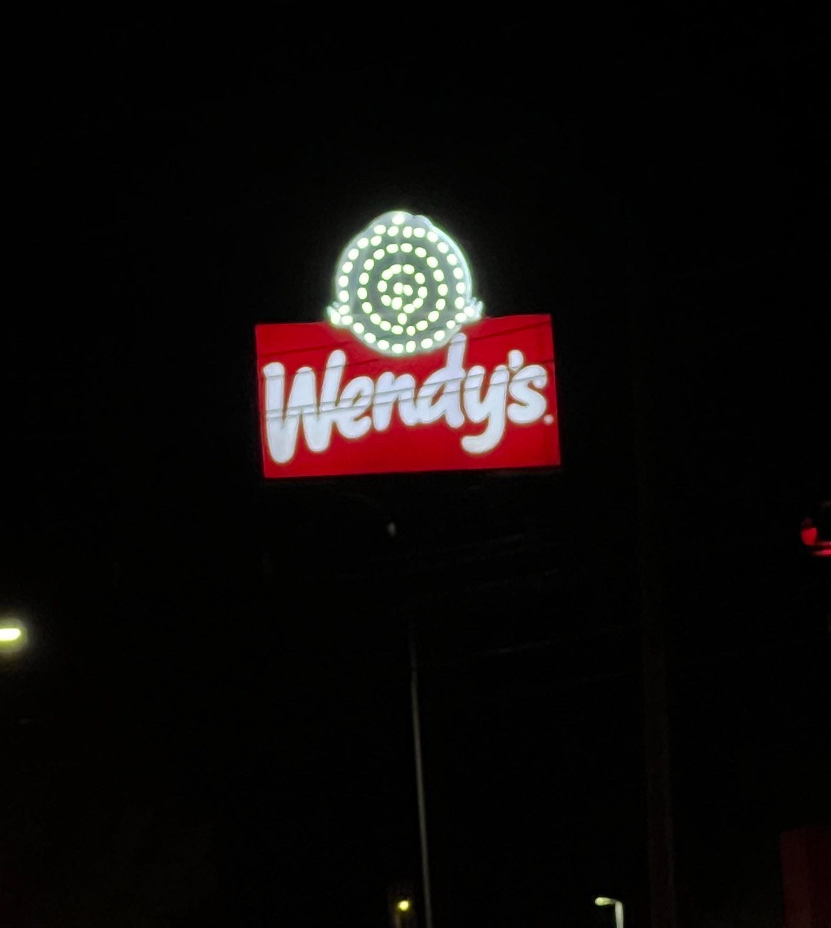 Wendy fell off the sign at my local Wendy's