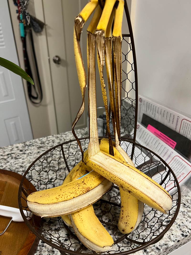 All of my bananas unpeeled themselves as I slept last night