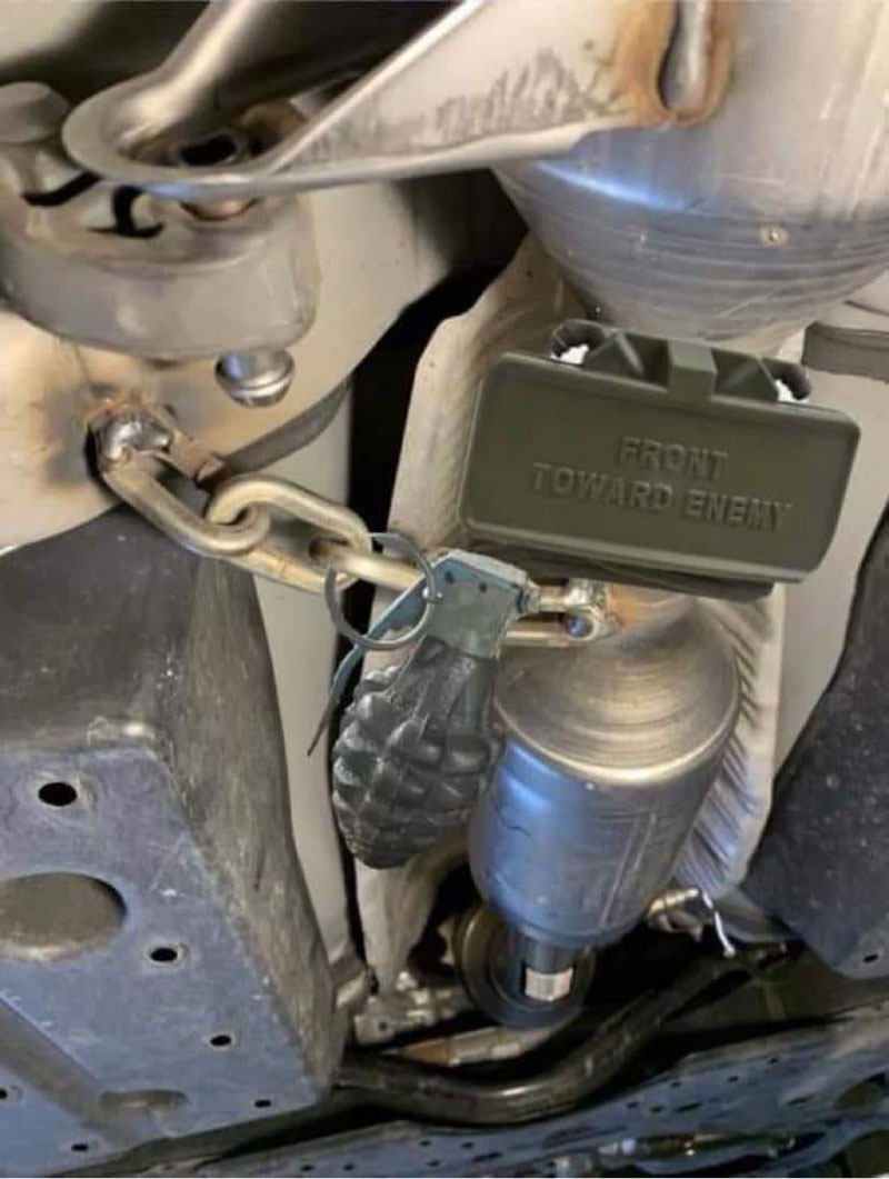 An interesting solution to catalytic converter theft