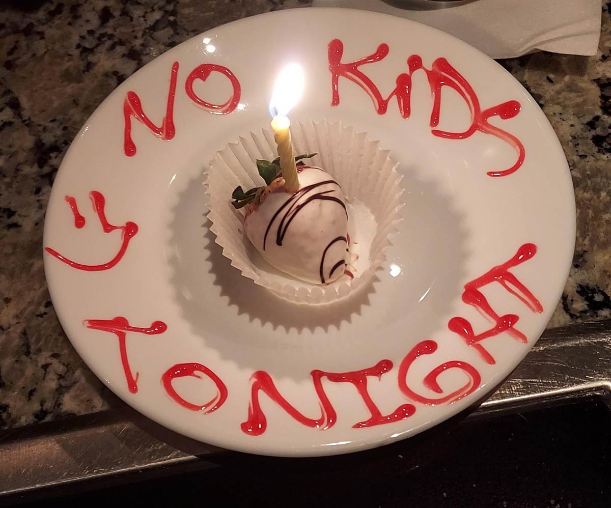 Restaurant asked if we were celebrating anything special
