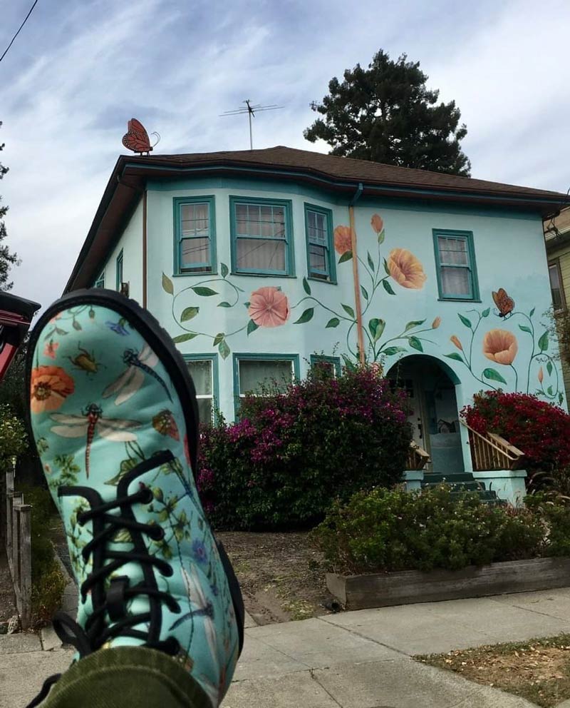 My cousin's shoes matched this house in Berkeley, CA