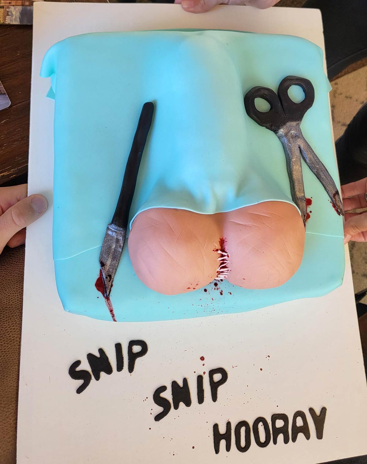 My wife thought it would be funny to throw me a vasectomy party. Here's the cake