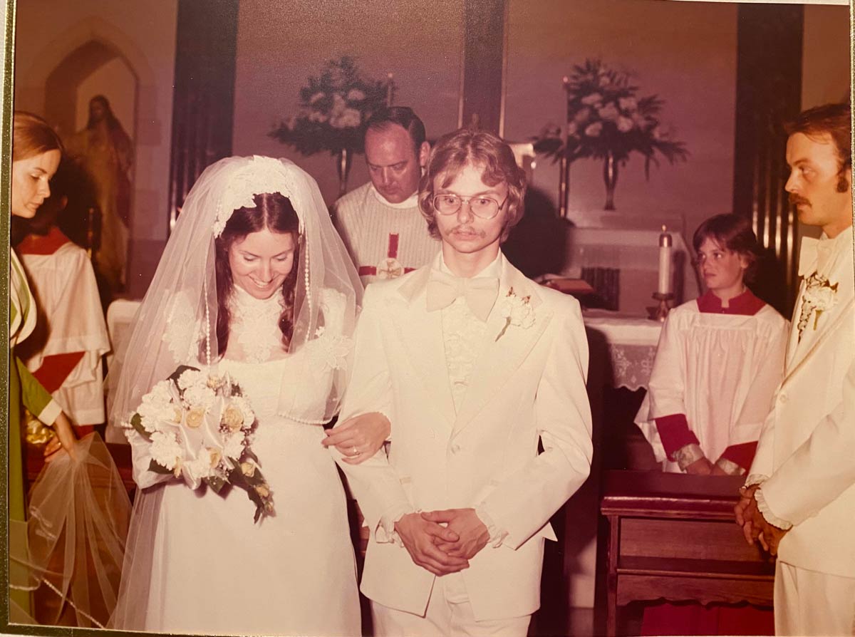 The wedded bliss on dad’s face