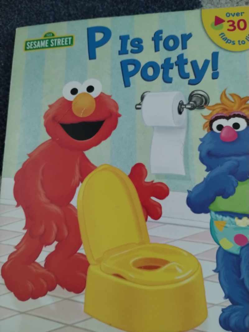 Damnit Elmo, don't teach kids the wrong way to hang toilet paper