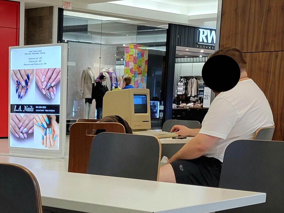 Saw this legend using his Mac at the mall food court yesterday