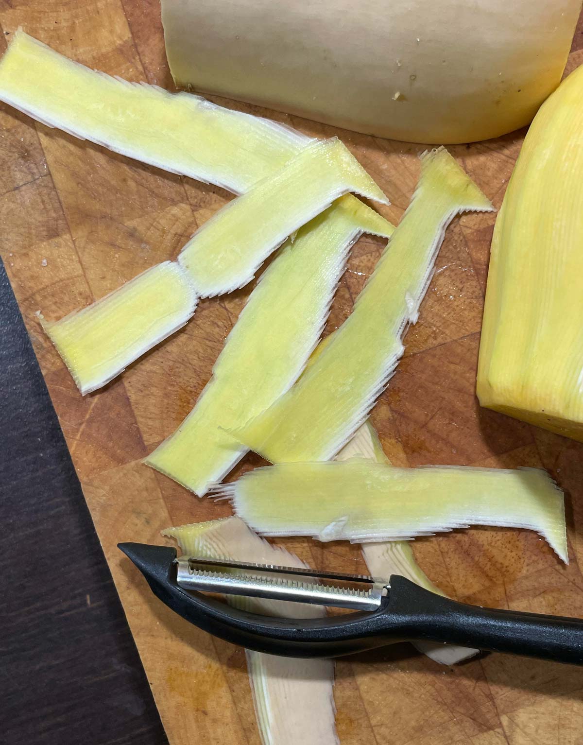 Pumpkin peels look like low-resolution images