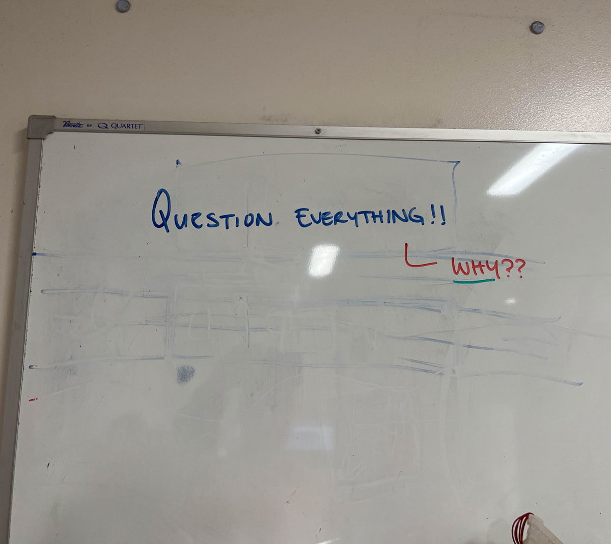 On the maintenance planner’s whiteboard at work