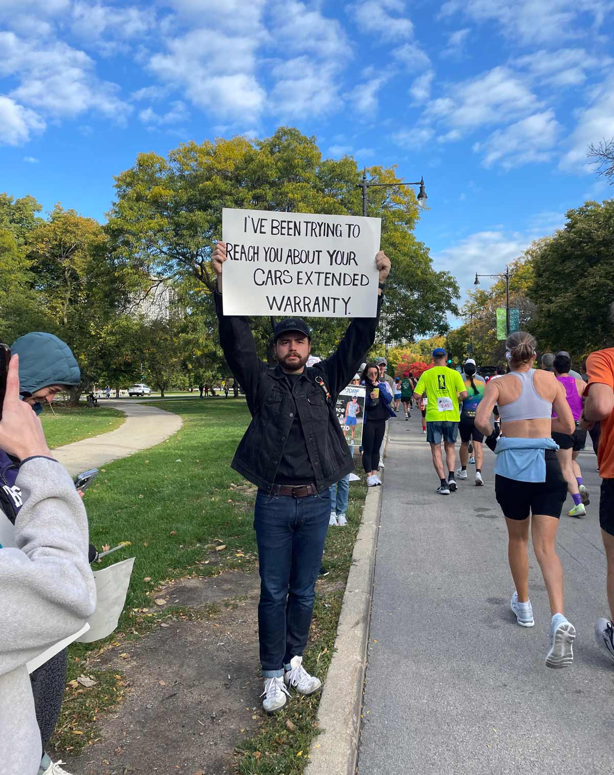 Supporting the Chicago marathon today