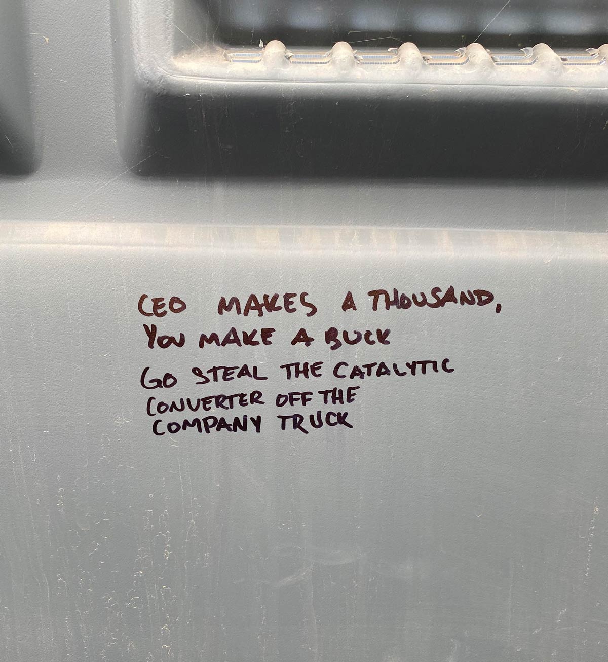 Toilet poetry found in a portable toilet on a job site I delivered to
