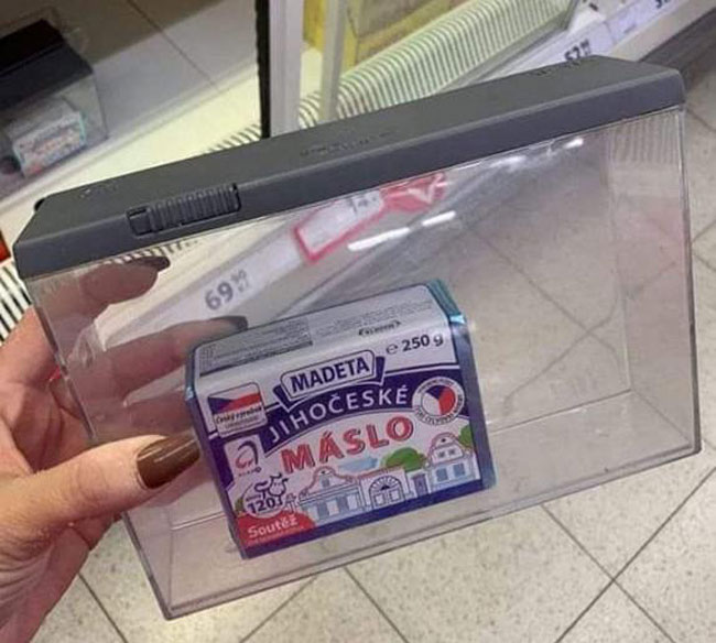 In our country we have butter in Anti-Theft boxes