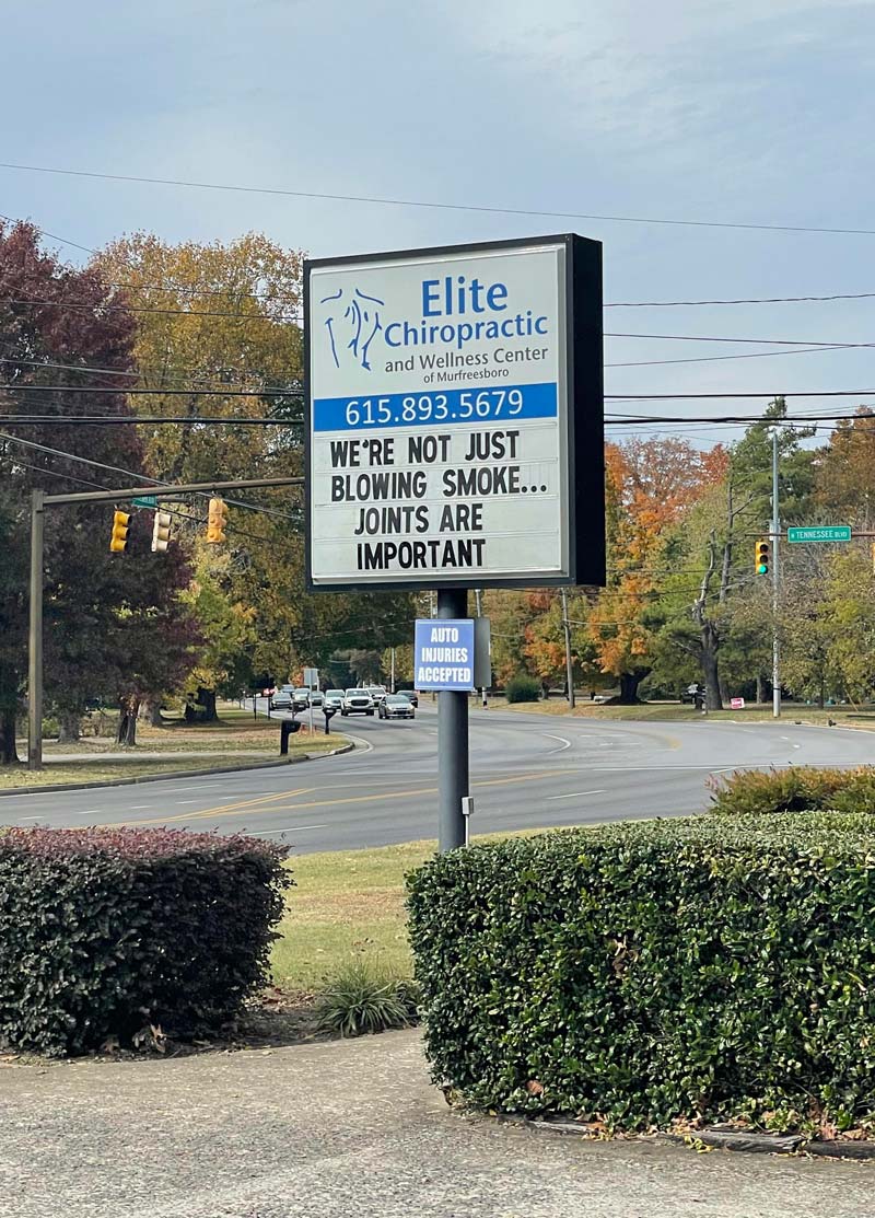 This chiropractor sign