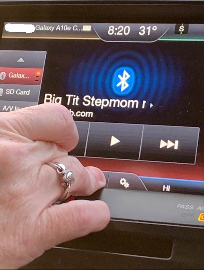 Dad forgot to disconnect his phone from the car's Bluetooth