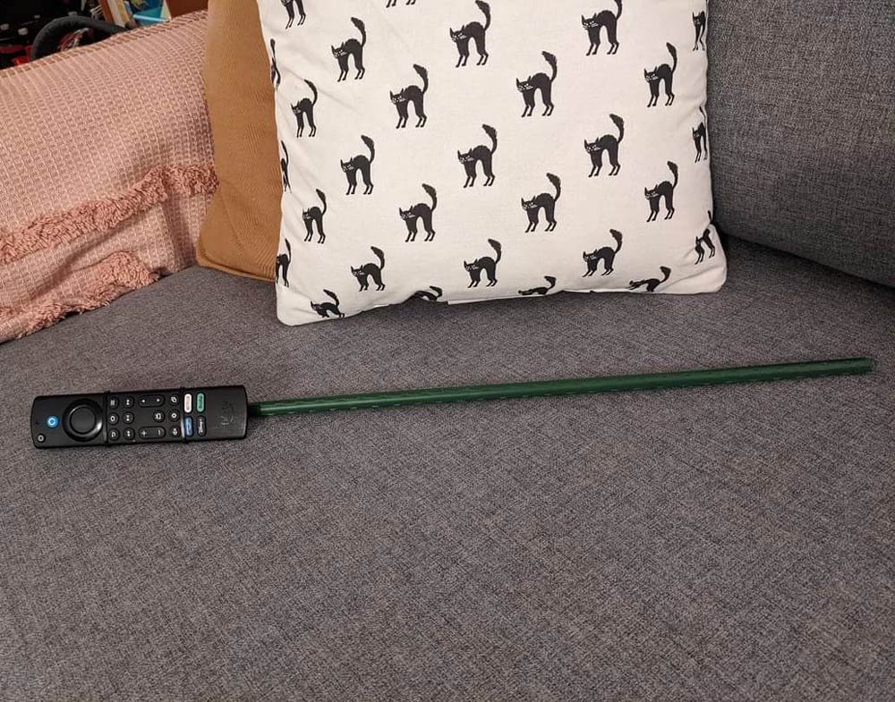 My brother got tired of his kids losing the TV remote so he zip-tied a metal pole to it