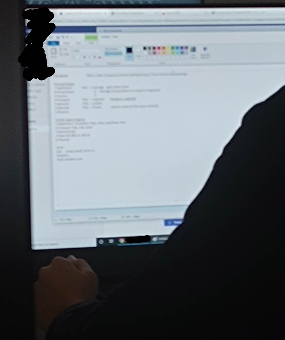 IT classes, the guy in front of me is taking notes in Paint.exe