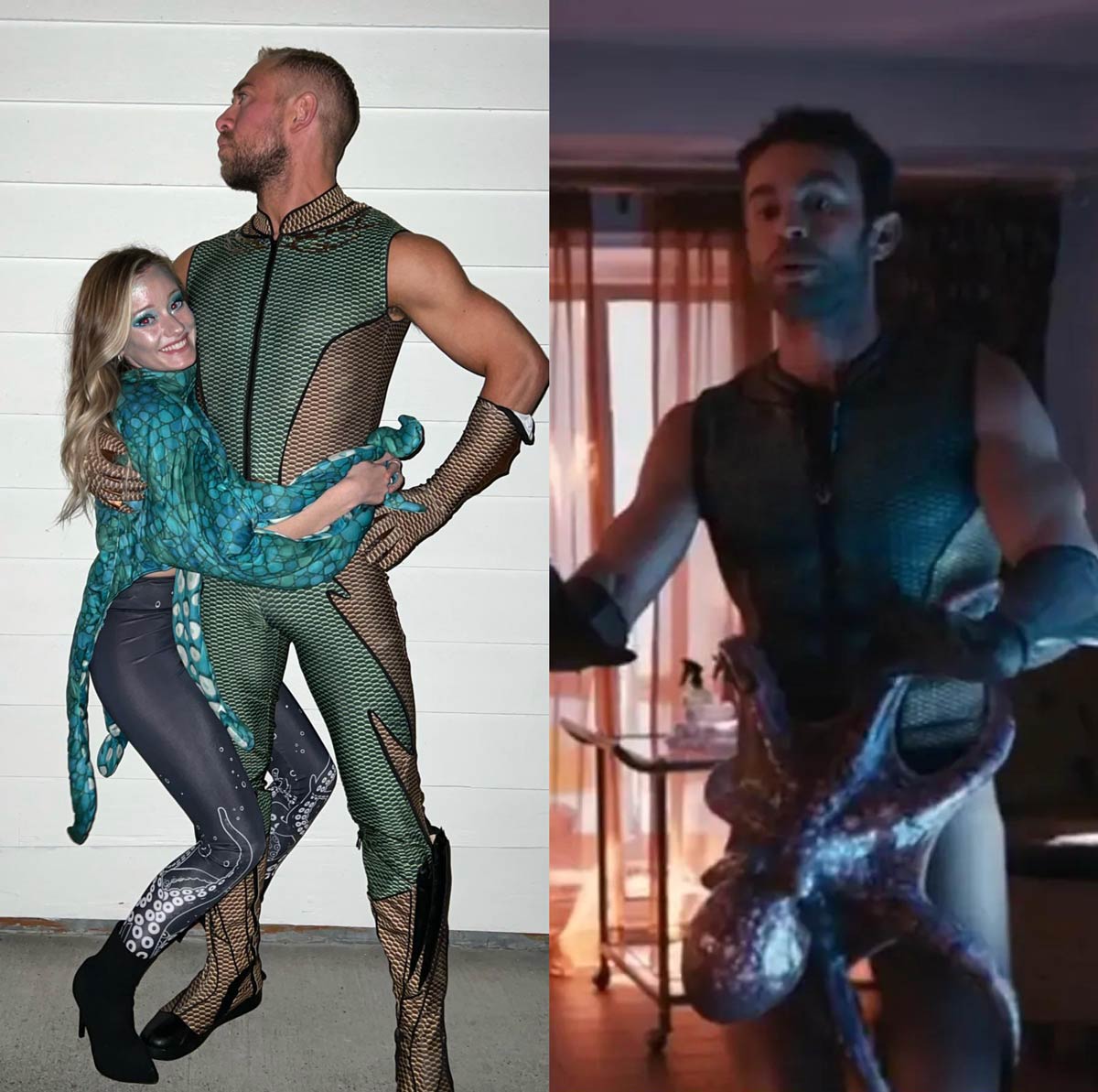 My boyfriend and me in our Halloween costumes this year