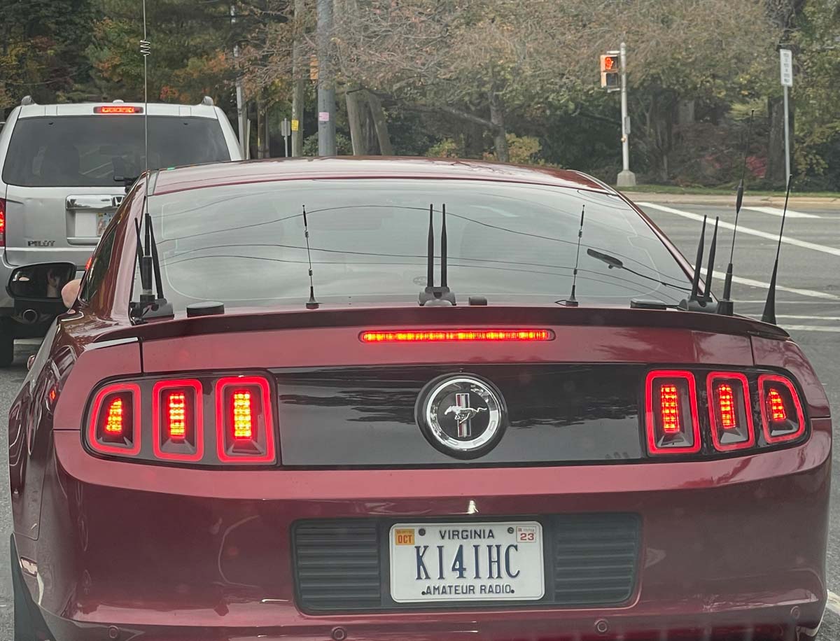 The number of antennas on this car