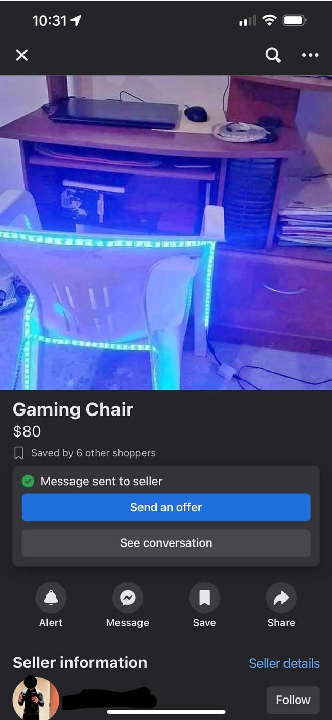 Gaming chair available for a bargain price!