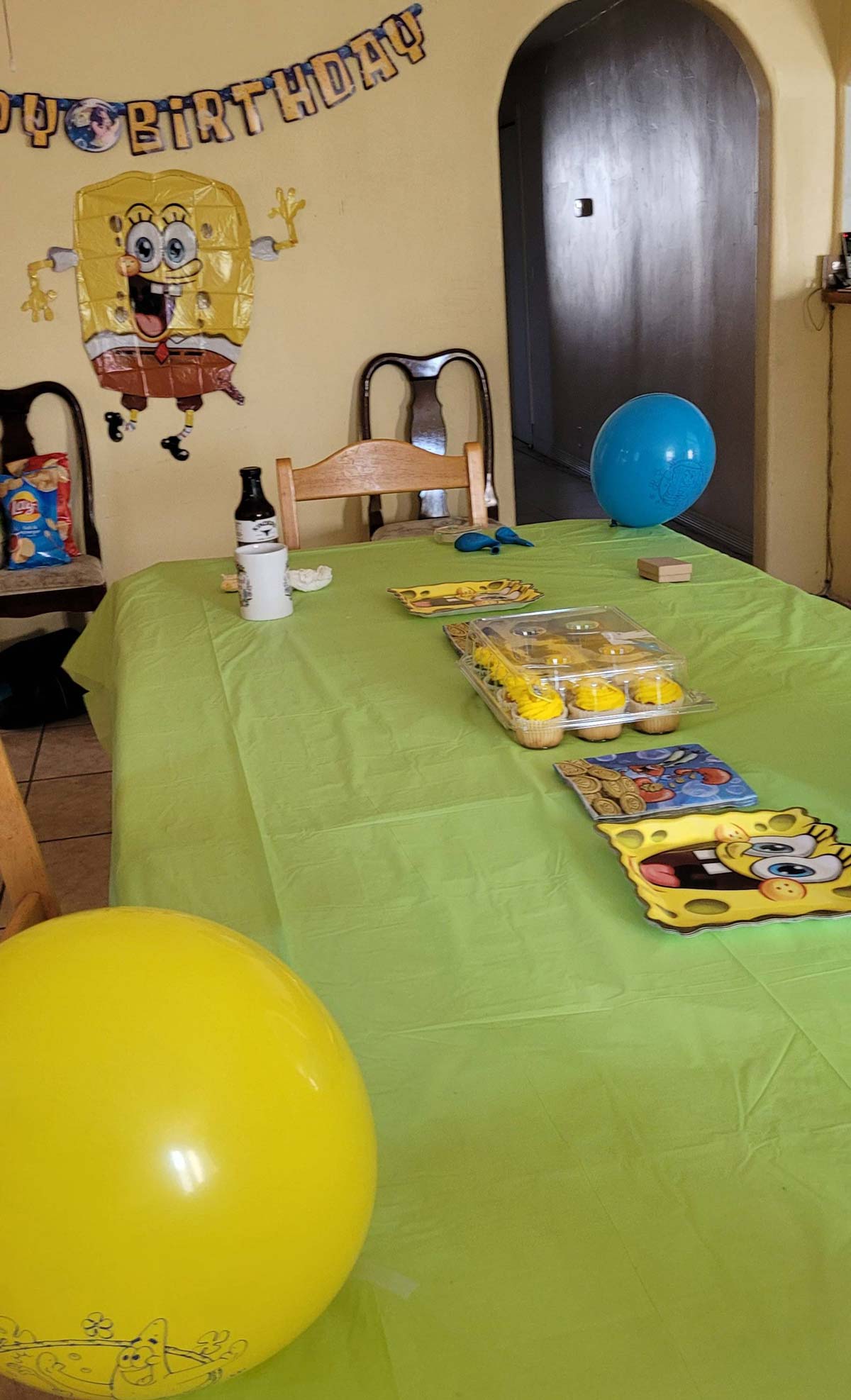 This was my 26th birthday party, set up by my family