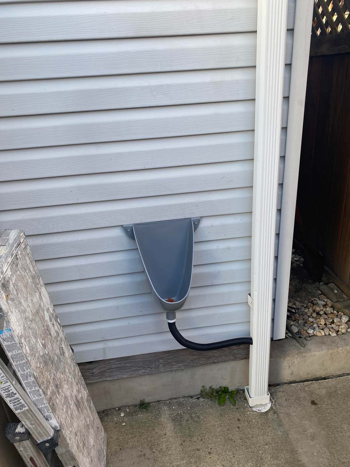 My mom's boyfriend built an outdoor urinal so he doesn’t have to use the fence anymore