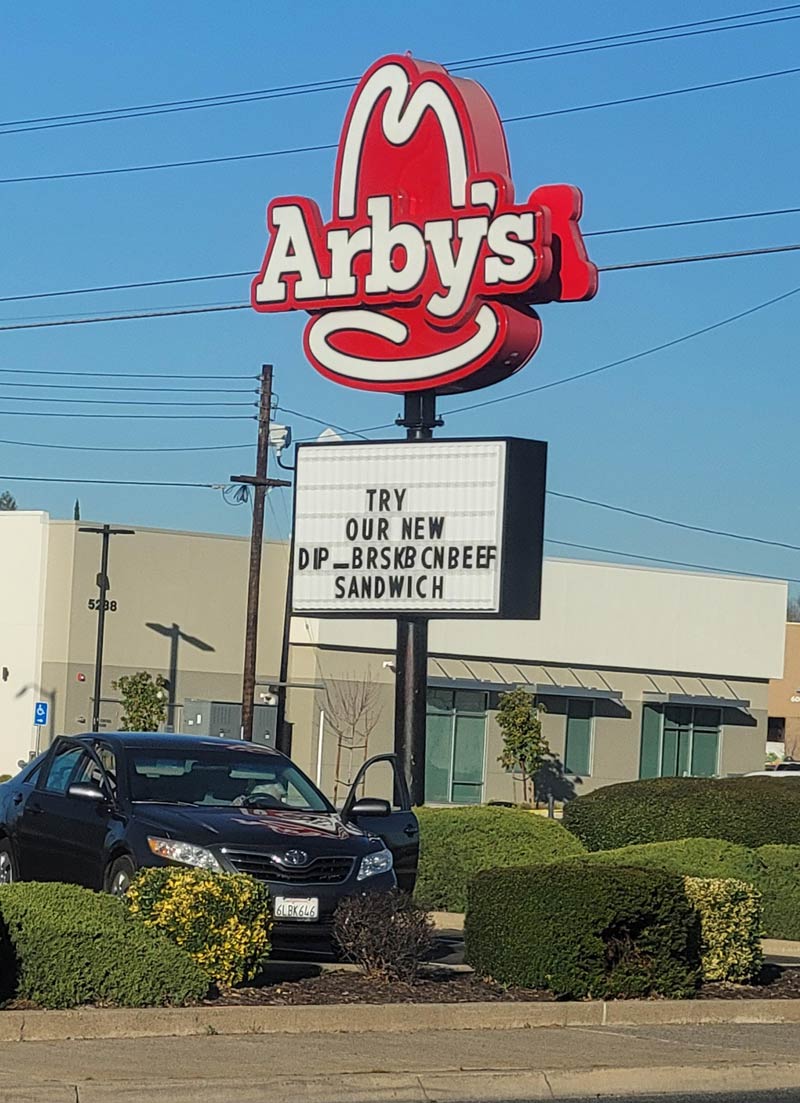 Just put the sign for the new sandwich, boss