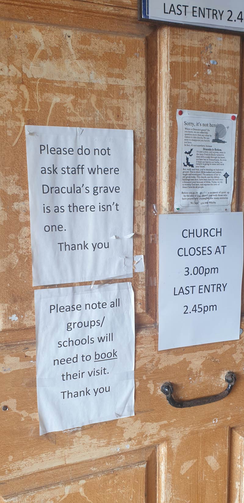 At a church in Whitby, UK