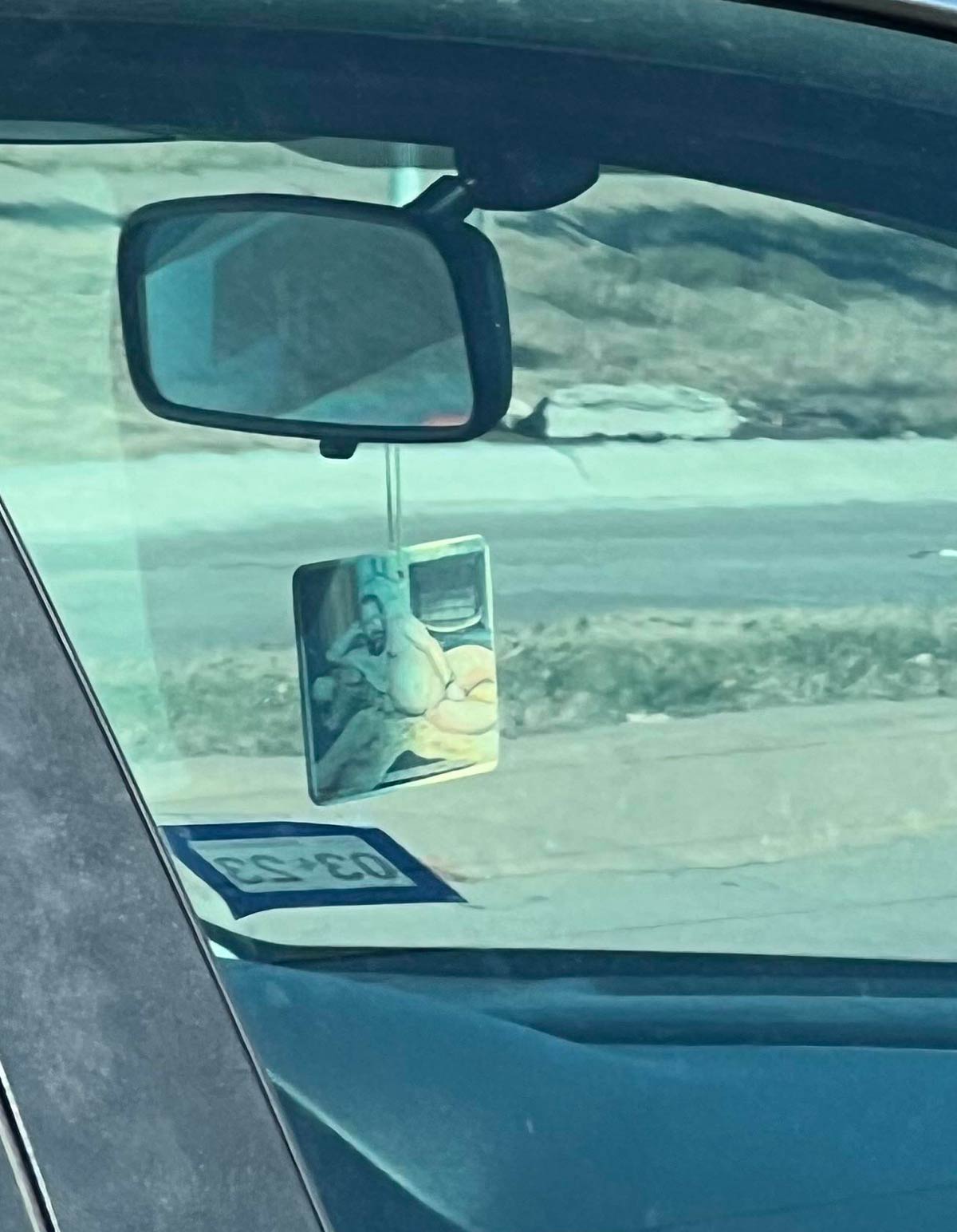 Air freshener in the car next to me