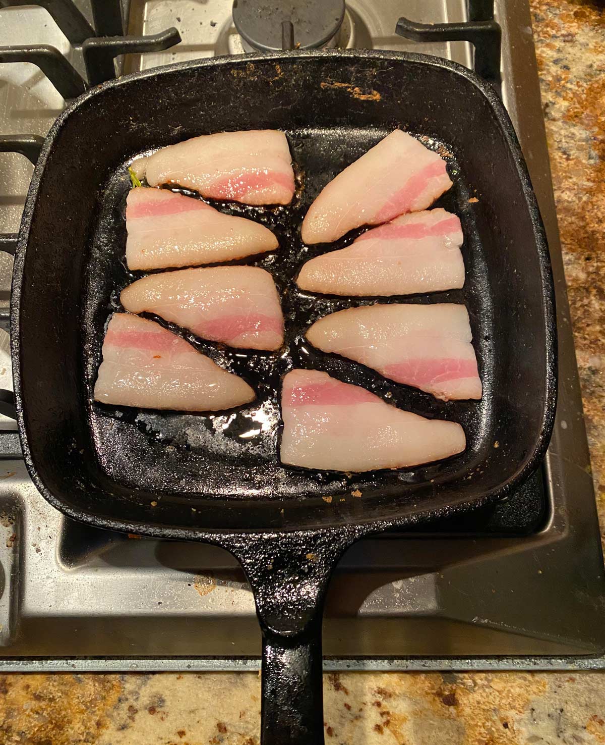 The bacon in our HelloFresh box this week