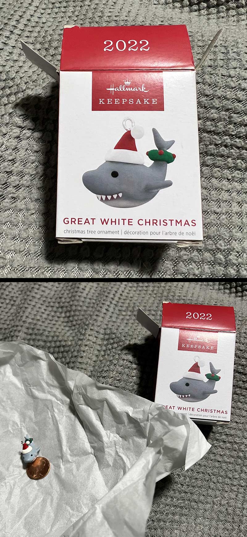 My wife bought this $9 Christmas ornament