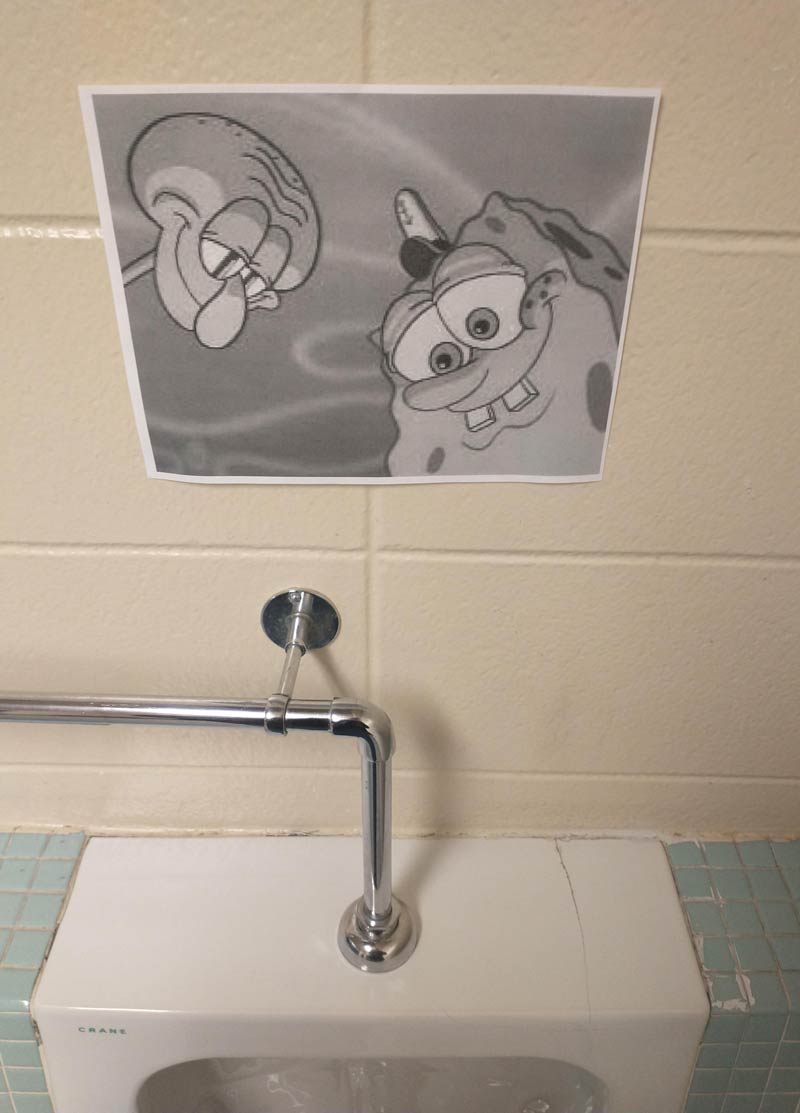Found in the school urinals