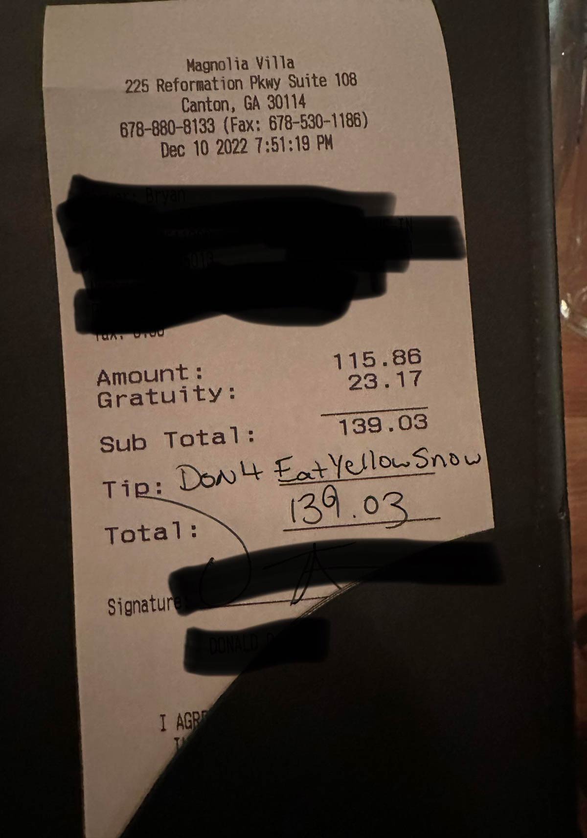 I appreciate the extra tip