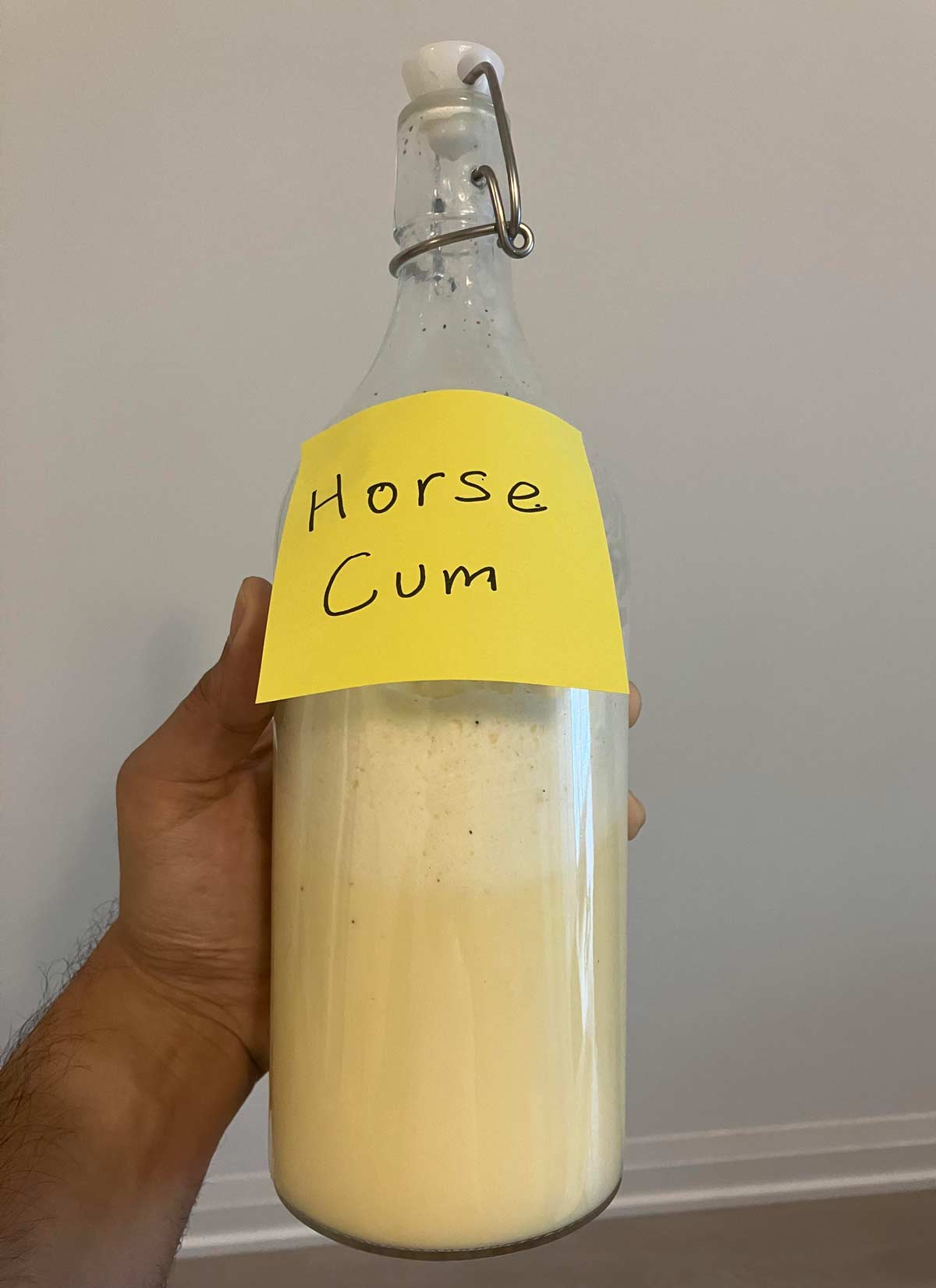 My friend is a veterinarian student and this is how he chooses to label his eggnog