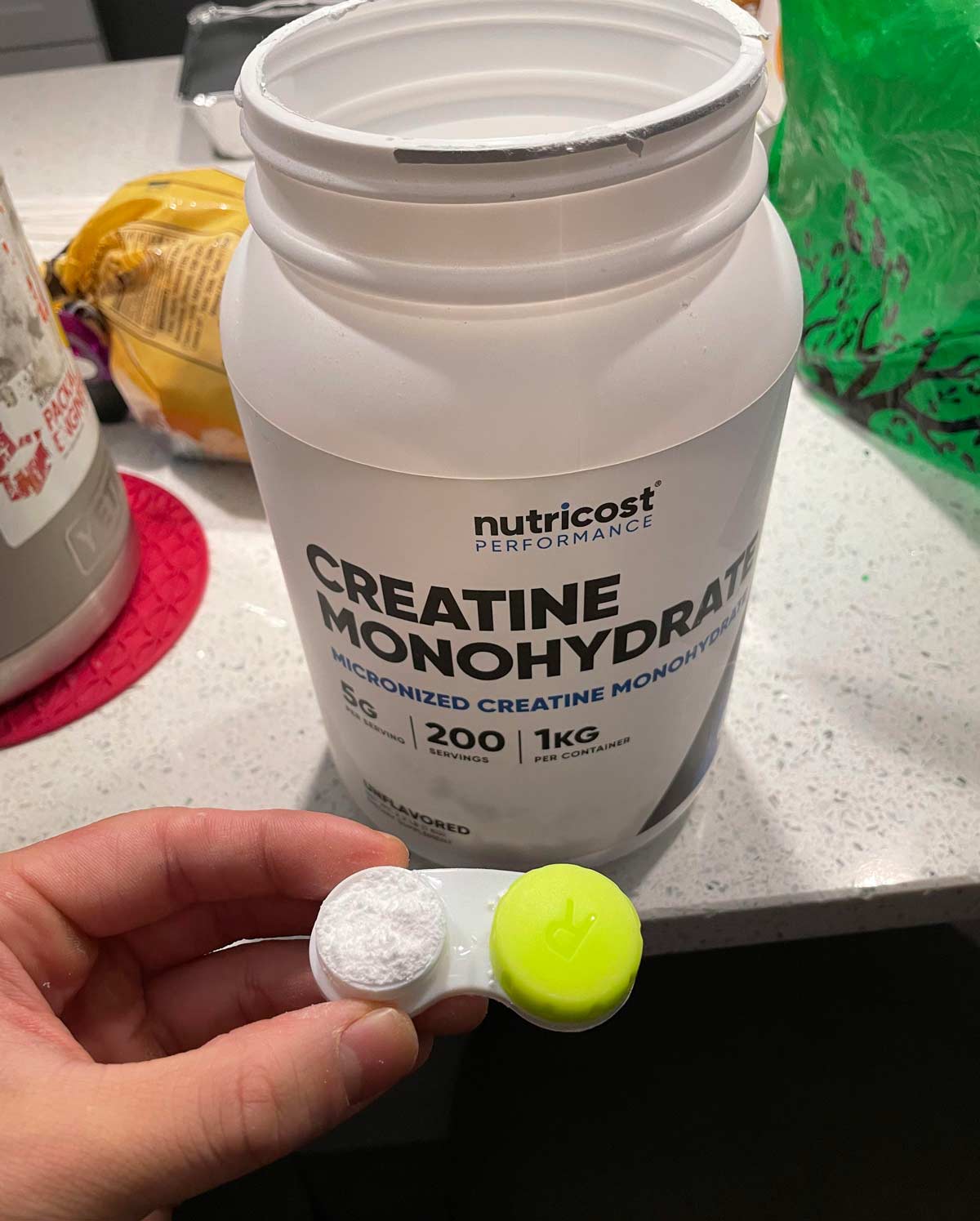 Thought of a genius way to fly with creatine powder without looking like a cocaine smuggler