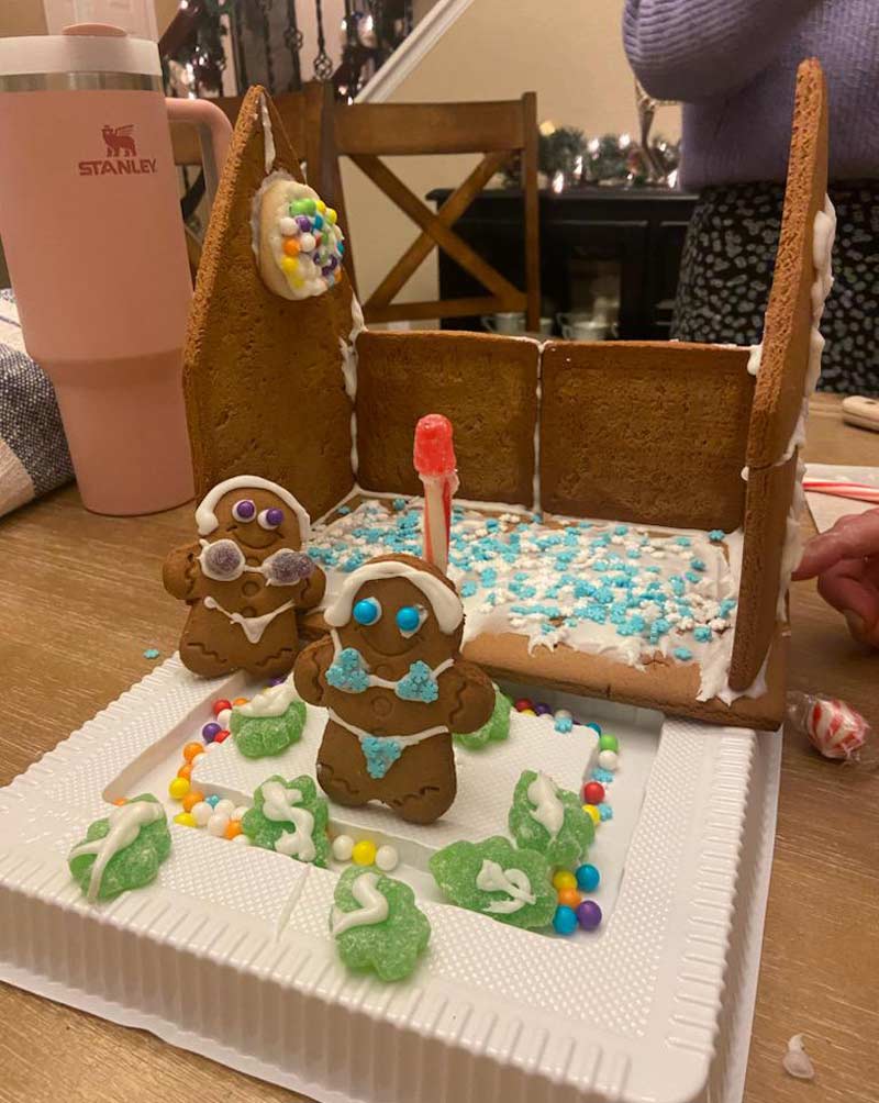 My girlfriend's gingerbread house...