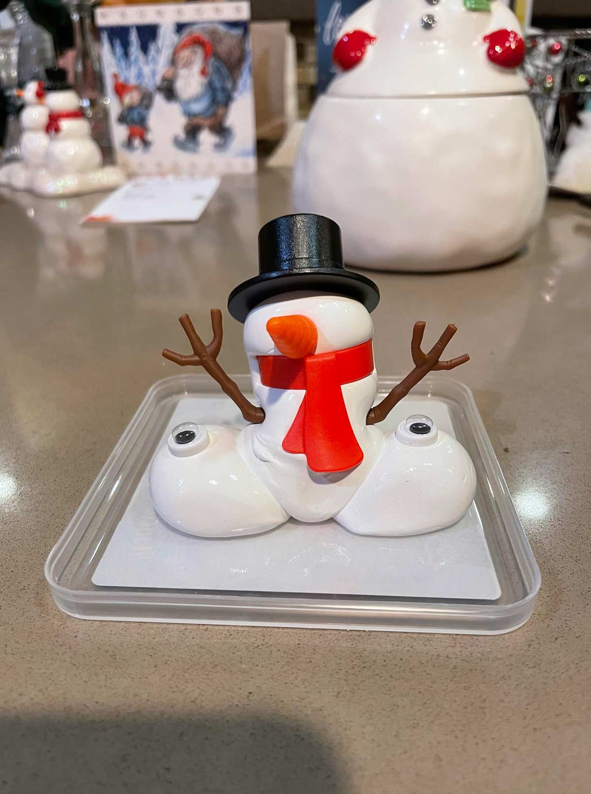 My girlfriend tried to make a melting snowman