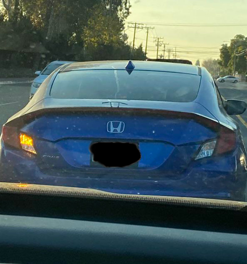 Spotted this monster of a spoiler on my way to the store