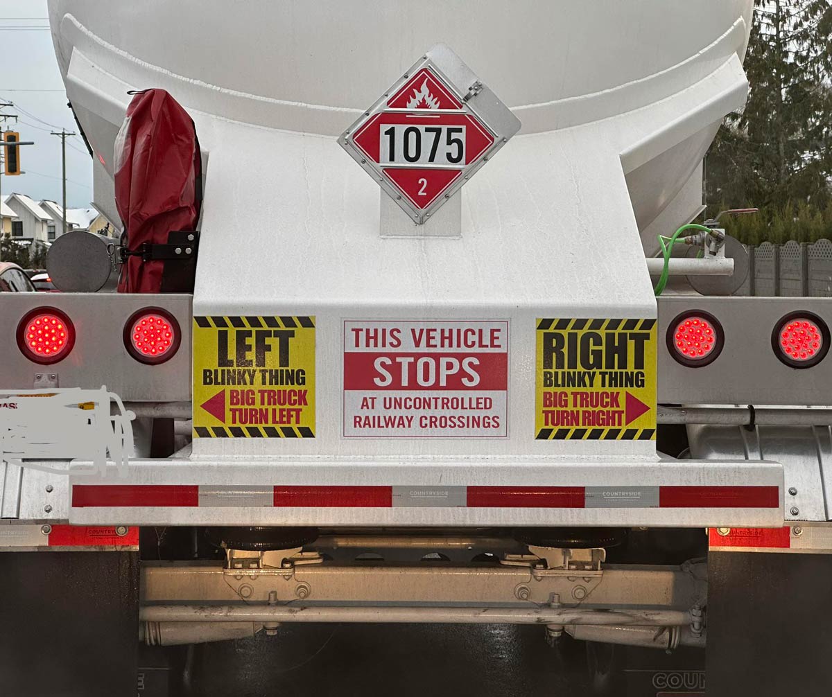 These big truck turn warnings