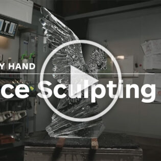 Carving a Cockatoo Ice Sculpture