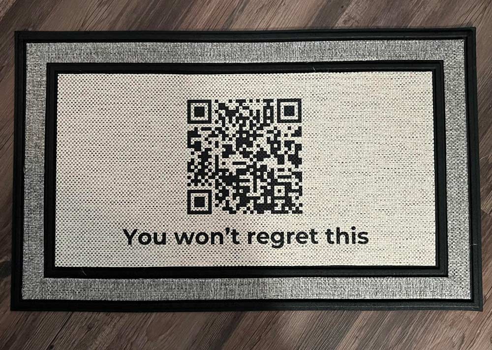 Bought a new doormat, now I can Rickroll everyone who visits my house