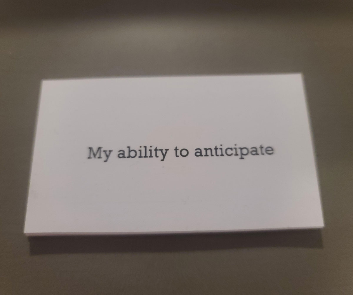 I hate it when job interviewers ask "What is your greatest strength", so I printed up these business cards to just hand out when asked