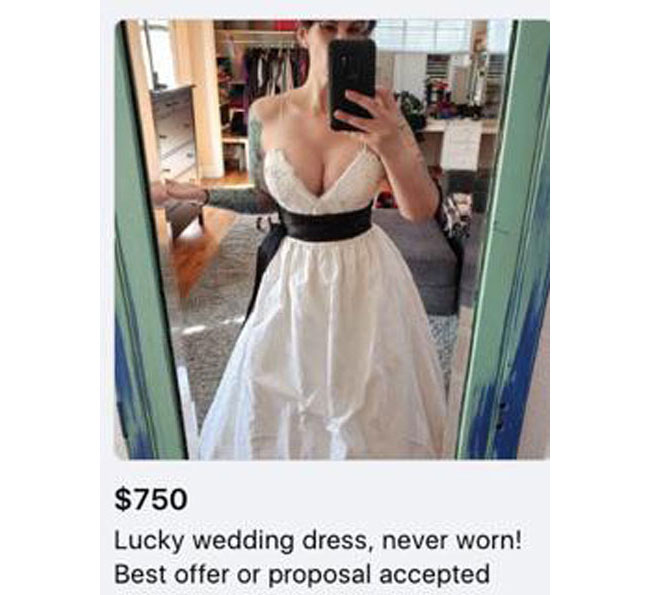 Never worn before” wedding dress! width=