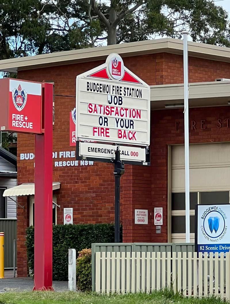 Local fire station with a sense of humour