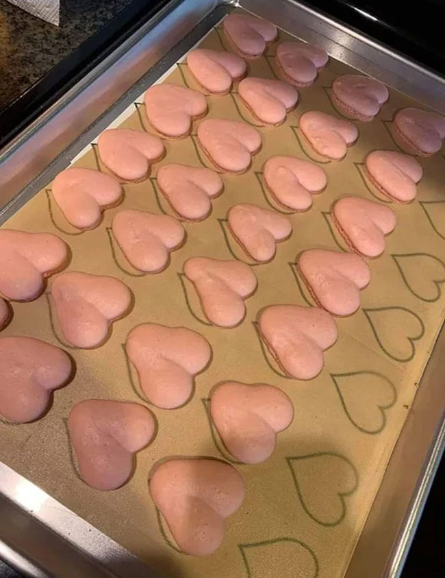 Balls’ed up the heart shaped cookies