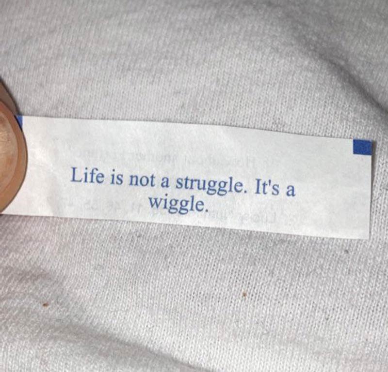 Fortune cookie I got with my dinner tonight