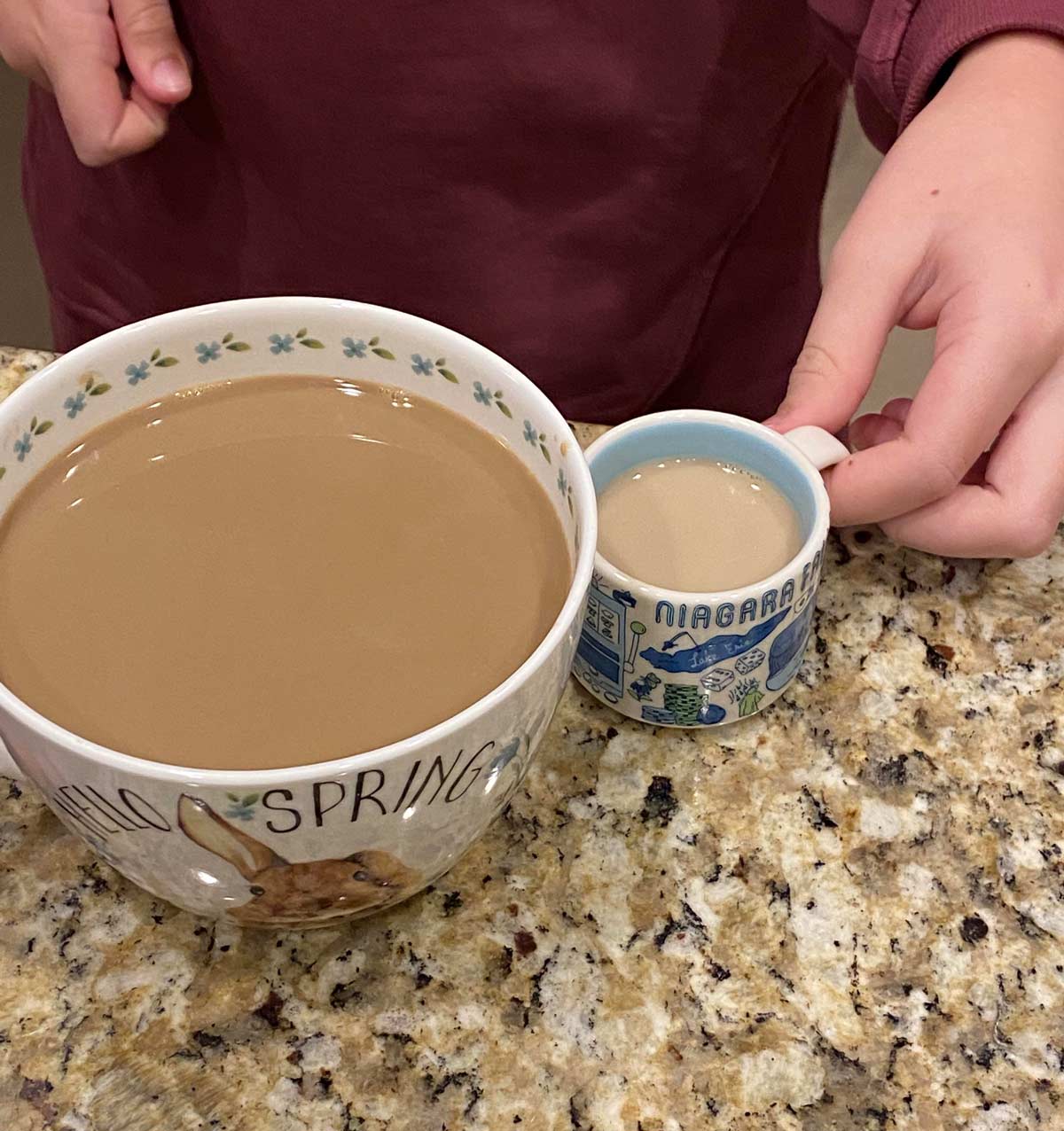 My daughter wanted coffee but she’s 12 so we compromised