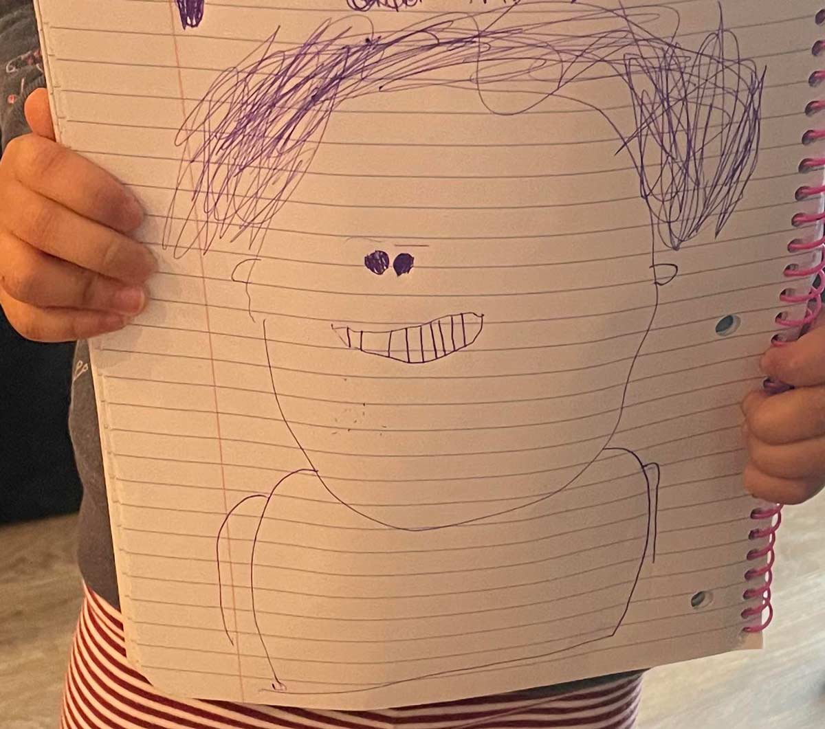 My 3 year old drew me, and her mom won't stop laughing at me
