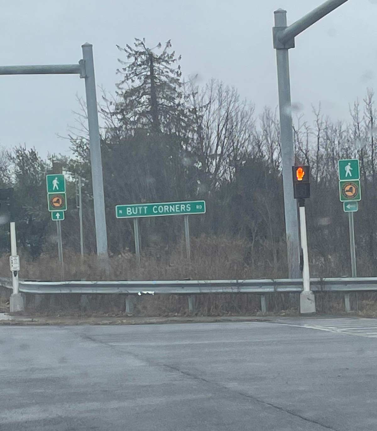 Someone changed all the street signs in my town form Putt Corners to Butt Corners
