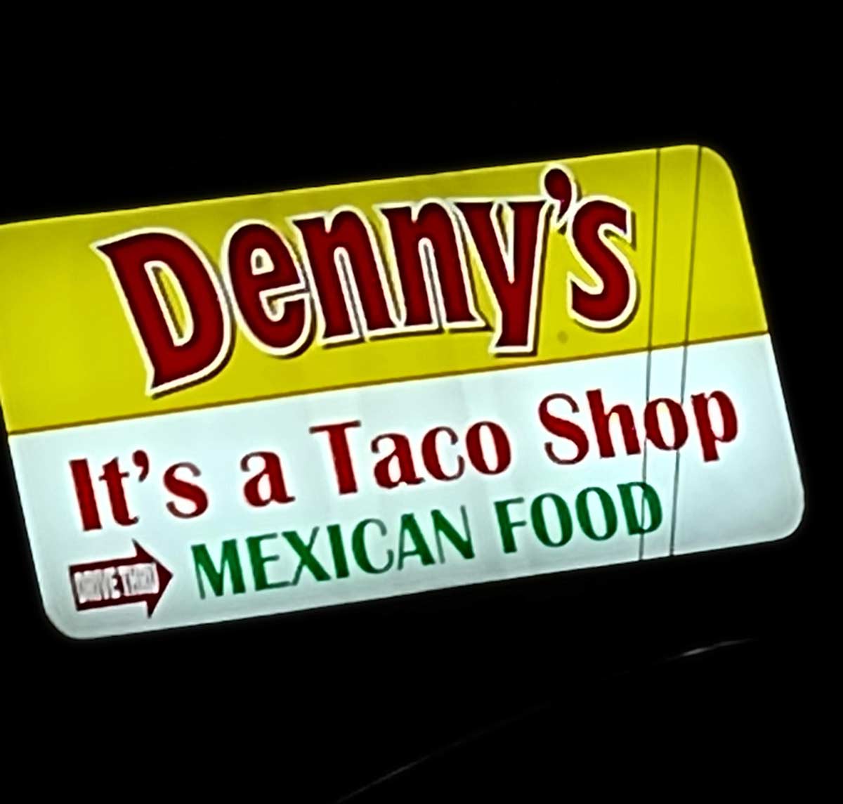 I thought Denny's was trying something new... turns out they were two different signs